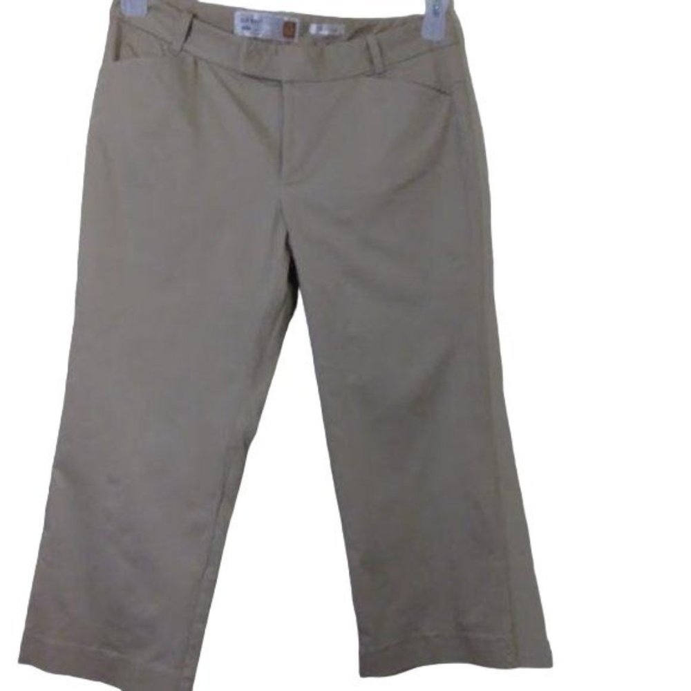 Old Navy Stretch Khaki Capris Just Below the Waist Cotton Size 4 (28/22.5)